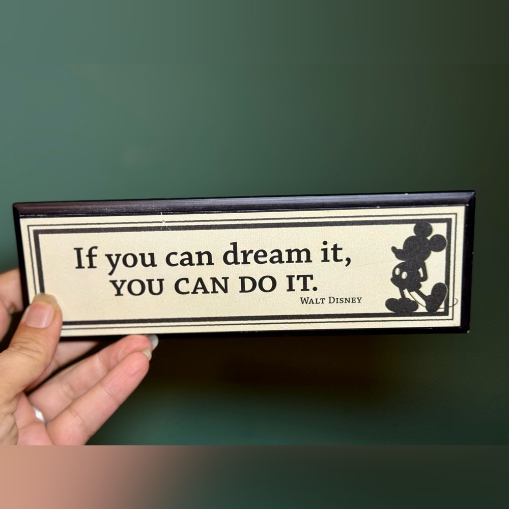 Disney Black and Cream Motivational Wall Art